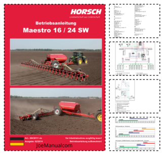HORSCH MAESTRO 16 24 SW Planter Operators Manual