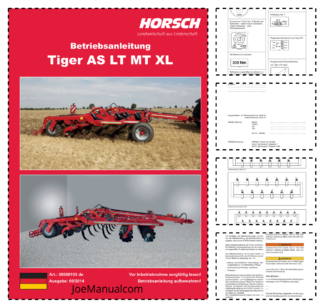 HORSCH TIGER AS LT MT XL Operators Manual