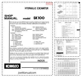 Kobelco SK100 Excavator Workshop Manual S5YW0002E