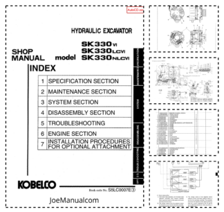 Kobelco SK330VI SK330LCVI SK330NLCVI Excavator Workshop Manual S5LC0007E
