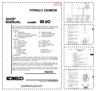 Kobelco SK60 Excavator Workshop Manual S5LE0005E
