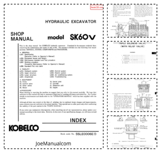 Kobelco SK60V Excavator Workshop Manual S5LE0006E