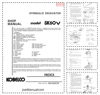 Kobelco SK60V Excavator Workshop Manual S5LE0007E