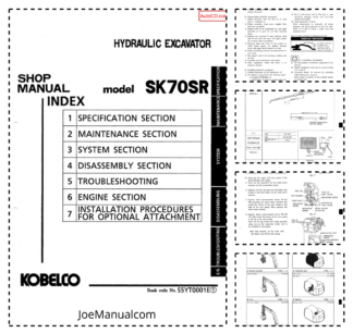 Kobelco SK70SR Excavator Workshop Manual S5YT0001E