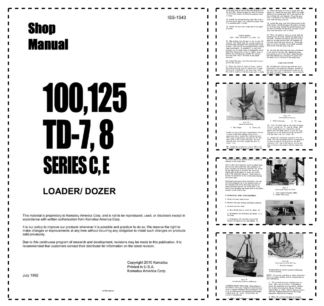 Komatsu 100 125 TD-7 TD-8 SERIES C E Crawer Loaders Workshop Manual