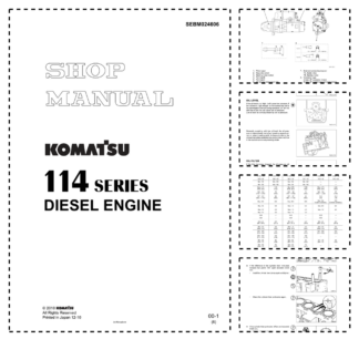 Komatsu 114 Series Diesel Engine Workshop Manual SEBM246006