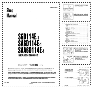 Komatsu 121 Diesel Engine Workshop Manual SN  and UP