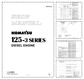 Komatsu 125-3 Series Diesel Engine Workshop Manual