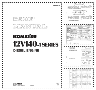 Komatsu 12V140-1 Series Diesel Engine Workshop Manual