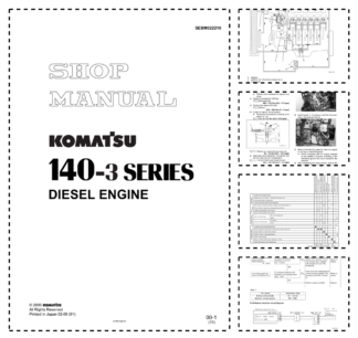 Komatsu 140-3 Series Diesel Engine Workshop Manual SEBM022210
