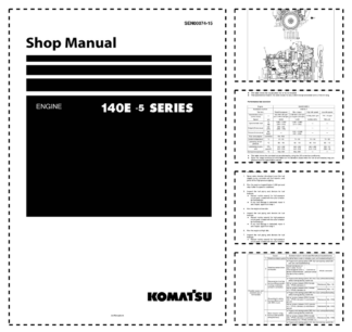 Komatsu 140E-5 Series Diesel Engine Workshop Manual