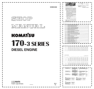 Komatsu 170-3 Series Diesel Engine Workshop Manual SEBM023408
