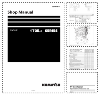 Komatsu 170E-5 Series Diesel Engine Workshop Manual SEN00190-11