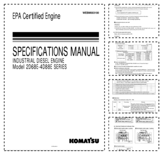 Komatsu 2D68E 4D88E Series Diesel Engine Specifications Manual