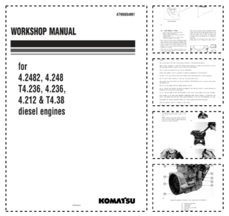 Komatsu 4.2482 4.248 T4.236 4.236 4.212 T4.38 Diesel Engine Workshop Manual