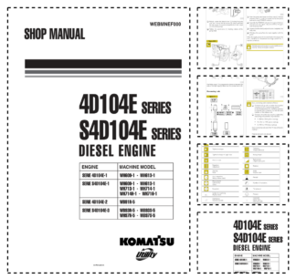 Komatsu 4D104E S4D104E Series Diesel Engine Workshop Manual