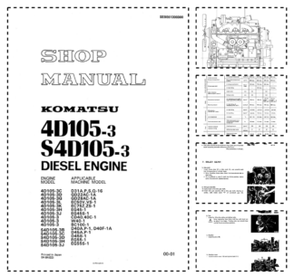 Komatsu 4D105-3 S4D105-3 Series Diesel Engine Workshop Manual