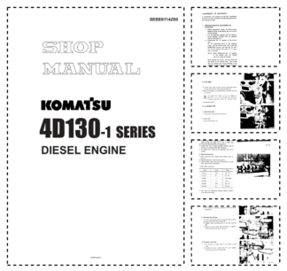 Komatsu 4D130-1 Series Diesel Engine Workshop Manual