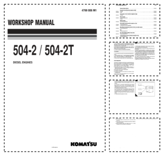 Komatsu 504-2 504-2T Diesel Engine Workshop Manual