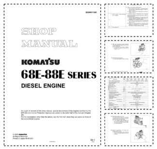 Komatsu 68E-88E Series Diesel Engine Workshop Manual