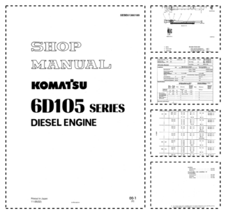 Komatsu 6D105 Series Diesel Engine Workshop Manual
