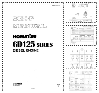 Komatsu 6D125 Series Diesel Engine Workshop Manual SEBE61500109