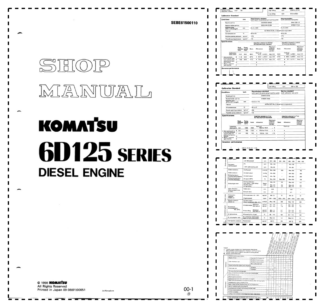 Komatsu 6D125 Series Diesel Engine Workshop Manual SEBE61500110