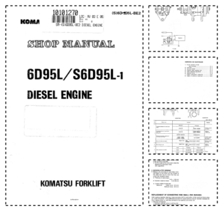 Komatsu 6D95L S6D95L-1 Diesel Engine Workshop Manual