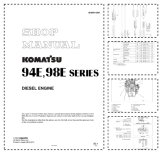 Komatsu 94E 98E Series Diesel Engine Workshop Manual