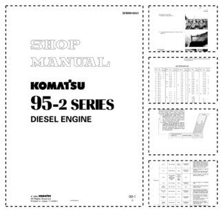Komatsu 95-2 Series Diesel Engine Workshop Manual