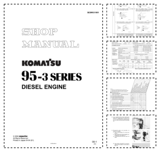 Komatsu 95-3 Series Diesel Engine Workshop Manual