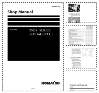Komatsu 95E-5 Series Kohag Spec Diesel Engine Workshop Manual