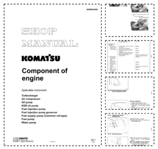 Komatsu Component of Engine Tier 3 Workshop Manual SEBM040401