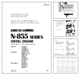 Komatsu Cummins N-855 Series Diesel Engine Workshop Manual