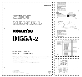 Komatsu D155A-2 Bulldozer Workshop Manual SN 50001 and UP