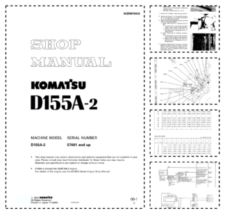 Komatsu D155A-2 Bulldozer Workshop Manual SN 57001 and UP