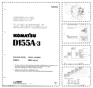 Komatsu D155A-3 Bulldozer Workshop Manual SN 60001 and UP