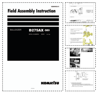 Komatsu D275AX-5E0 Bulldozer Field Assembly Instruction SN 30001 and UP