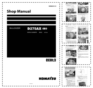 Komatsu D275AX-5E0 Bulldozer Workshop Manual SN 30001 and UP