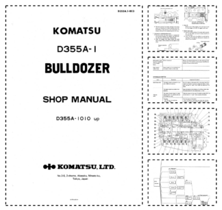 Komatsu D355A-I Bulldozer Workshop Manual SN 1010 and UP