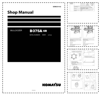 Komatsu D375A-6R Bulldozer Workshop Manual SN 65001 and UP
