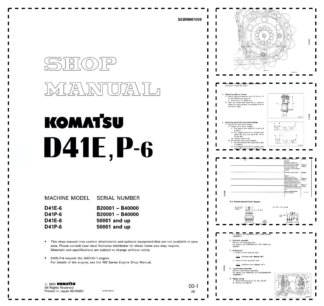 Komatsu D41E P-6 Bulldozer Workshop Manual
