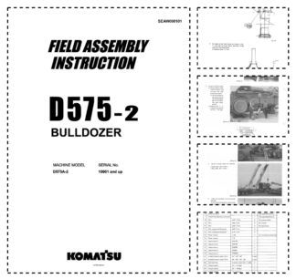 Komatsu D575-2 Bulldozer Field Assembly Instruction SN 10001 and UP