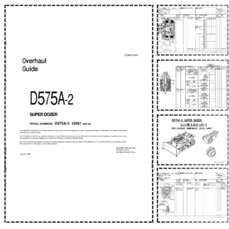 Komatsu D575A-2 Bulldozer Overhaul Guide SN 10001 and UP