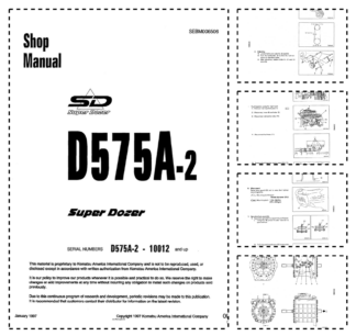 Komatsu D575A-2 Bulldozer Workshop Manual SN 10012 and UP
