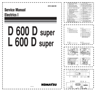 Komatsu D600D L600D Super Bulldozer Electrics Service Manual