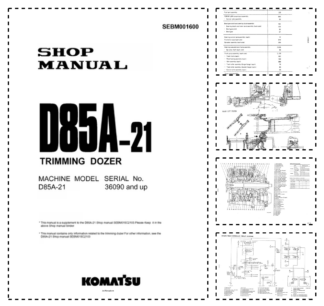 Komatsu D85A-21 Trimming Dozer Workshop Manual SN 36090 and UP