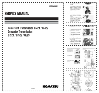Komatsu G521 G522 G523 Converter Transsmision Workshop Manual