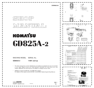 Komatsu GD325A-2 Motor Grader Workshop Manual SN 11001 and UP