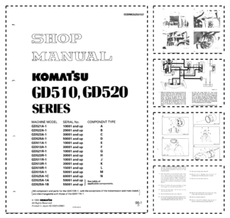 Komatsu GD510 GD520 Series Motor Grader Workshop Manual